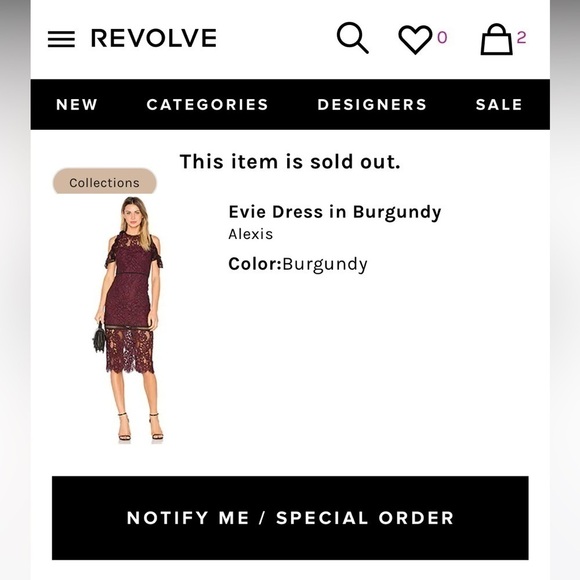Alexis (Revolve) Evie Burgundy Lace Off Shoulder Midi Dress. Size XS. - Picture 7 of 17